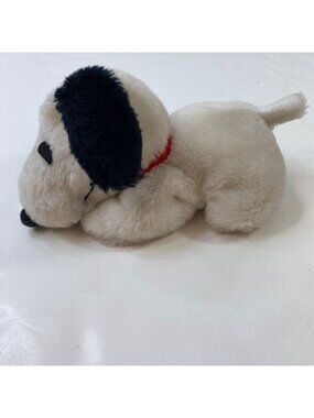 Vintage  CPR Plush Snoopy Dog Toy Red Ribbon Plush Collectible Stuffed Animal